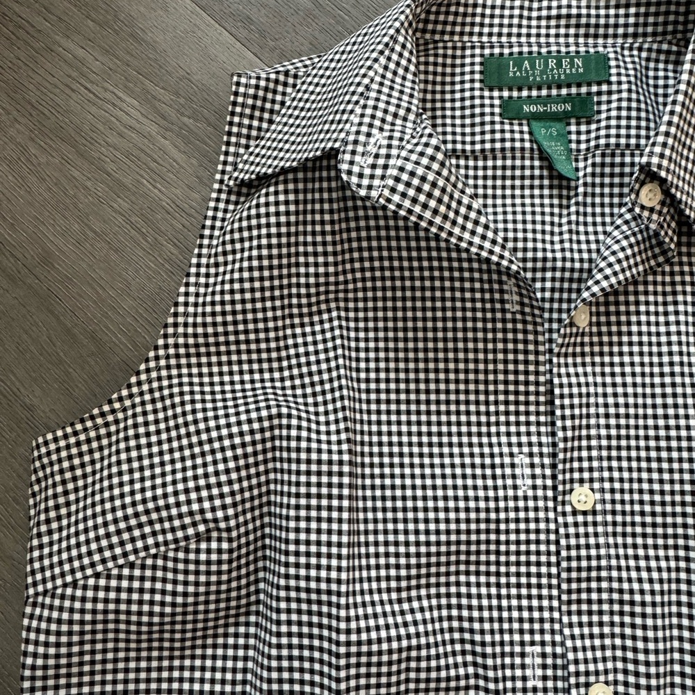 Ralph Lauren Black and White Casual Gingham Shirt